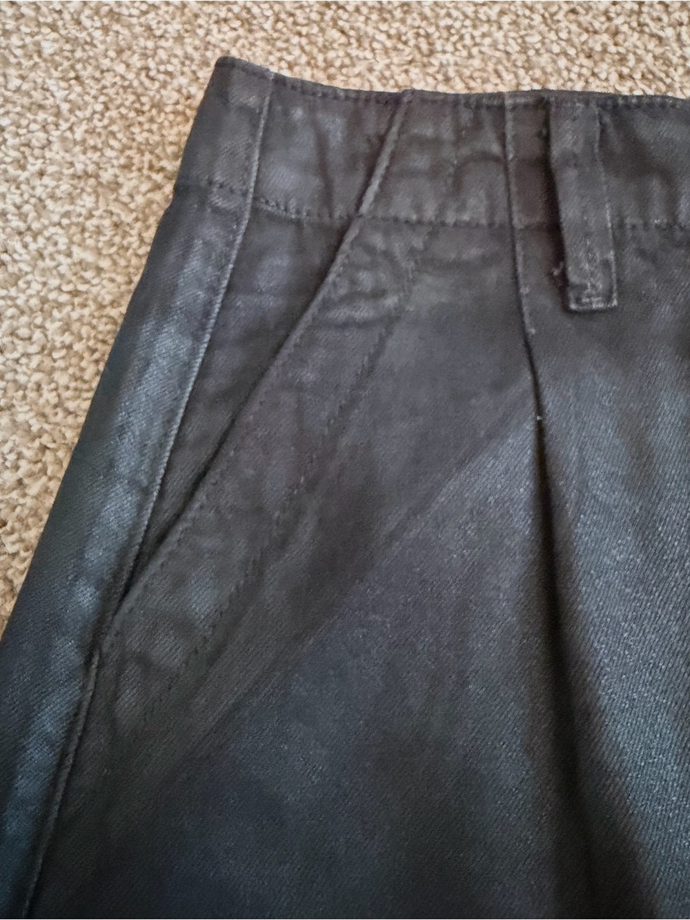 PAIGE Pleated Mayslie Short in Midnight Black - Picture 6 of 8